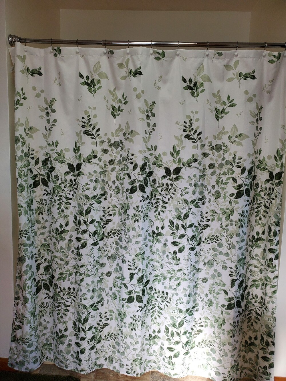 Botanical Green Leaf Shower Curtain - Home Bath